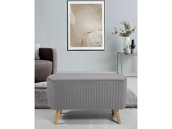 Банкетка А9 стеганная на ножках/ №25 серый