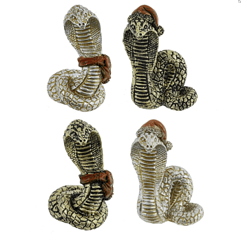 Фигурка декоративная "Змея", L4 W5 H7,5 см, 4в.