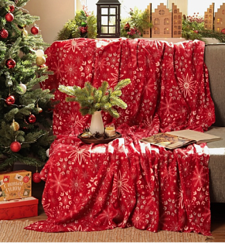 Плед Экономь и Я "Снежинки" 150*180 см 100% п/э 4531026