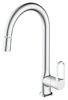 Смеситель "Harbor" д/кухни с аэратором на шарнире R-излив HR519AR