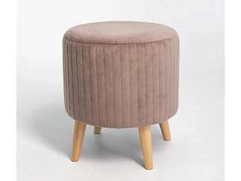 Пуф круглый стеганный на ножках/№8 какао