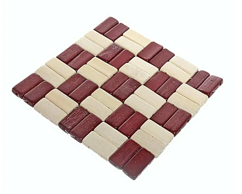 Подставка п/горячее бамбук Шахматы 14*14 см