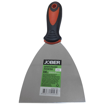 Шпатель Jober 100 мм, нержавеющая сталь, обрезиненная ручка