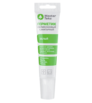 Герметик силиконовый MasterTeks ProfiMaster санитарный 80мл белый