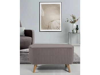 Банкетка А9 стеганная на ножках/ № 08 какао