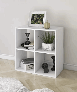 Стеллаж "Ник-3" 4 ячейки 355*301*1400 Белый снег