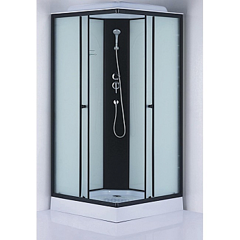 Кабина душ. ALT-8090Q (90*90*215) низ.поддон, перед.мат.стекла, зад.бел.стекла