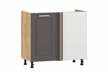 Тумба под мойку угловая "Вокс" 100.11 1000 (Софт Графит, Дуб Крафт Золотой) без стол