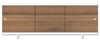 Экран цельный под ванну 1,50 Монолит Орех темный пластик. рама (Метакам)