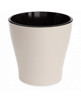 Горшок цветочный "Лея" 17л двойной (с автополивом) (бежевый)
