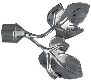 ***Наконечник 16мм ковка люкс Черный никель Листья (2шт)