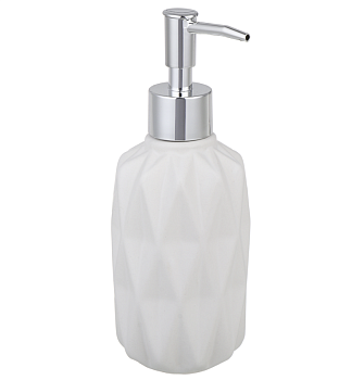 Дозатор д/жидкого мыла, керамика ромбы, молочный VETTA  478-154