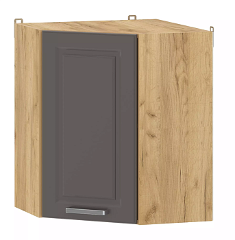 Шкаф навесной угловой "Вокс" 100.34 (Софт Графит, Дуб Крафт Золотой) без столешницы