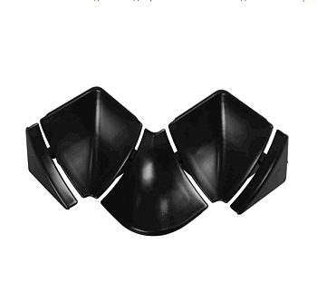 Набор комплектующих к плинтусу д/столешницы черный глянец И ПС-Н5К-Ф1 