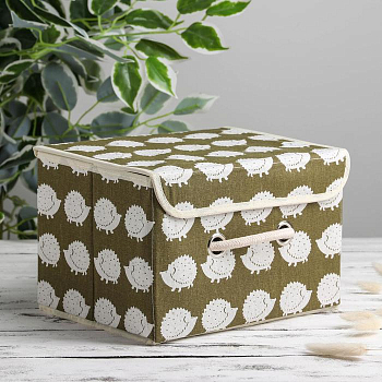 Короб для хранения с крышкой 25*20*17 см "Ёжики" 2778222