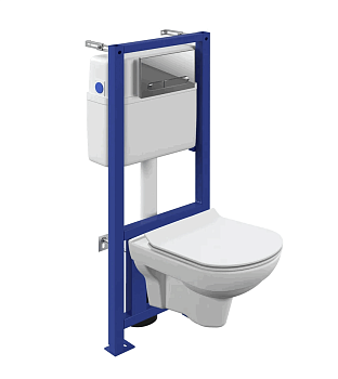 Комплект CITY CO DPL EO slim инсталляция LINK PRO кнопка ESTETICA пластик хром глянцевый