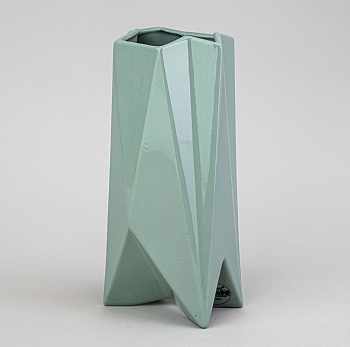 Ваза 10,5*8*24см цв.мятный 374-136