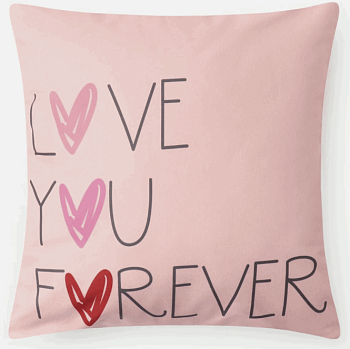 Чехол на подушку Этель "Forever", 40*40см, 100 п\э, велюр 10440206
