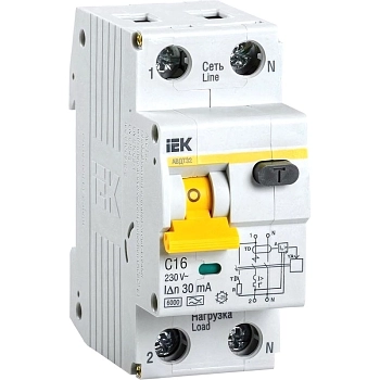 Автомат дифференц. ИЭК АВДТ-32 С16 2п 16А/30мА