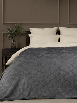 Плед Texrepublic TF FNE DKGY2 041/2022 клетка NC