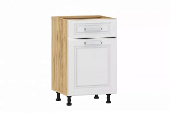 Тумба кухонная "Вокс" 100.08 500 (Меренга, Дуб Крафт Золотой) без столешницы