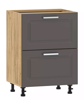 Тумба кухонная "Вокс" 100.05 600 (Софт Графит, Дуб Крафт Золотой) без столешницы