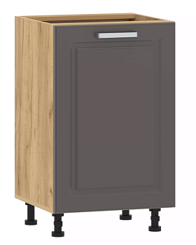 Тумба кухонная "Вокс" 100.01 500 (Софт Графит, Дуб Крафт Золотой) без столешницы