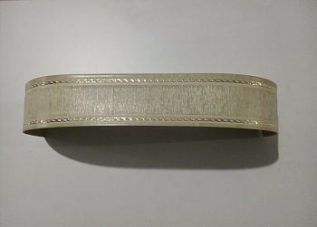 Карниз потол. КАРЕЛИЯ с молд.7см 300см КРЕМОВЫЙ ПВХ 3-х рядный с пов.