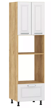 Шкаф кухонный для техники "Вокс" 100.20 600 (Меренга, Дуб Крафт Золотой) без столешницы