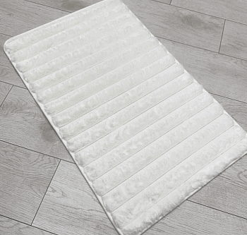 Коврик плюшевый 60/100 My Bunny Волны белый