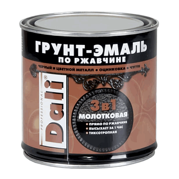 Грунт-эмаль Dali 3в1 по ржавчине молотков.2л - зеленый