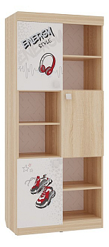 Стеллаж Энерджи 800*1895*420 Дуб сонома/белый