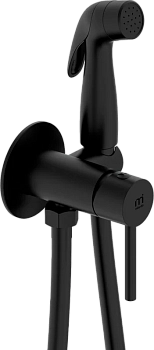 *Смеситель встр. с гигиен. душем, черный матовый, Tidy, Milardo, 001BLR0M08