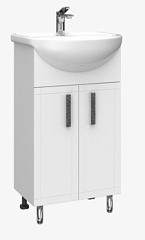 Тумба АКВА-50 с полкой белая +Умывальник Арго-50 (Уют-50 / Элегия-50) Тумба АКВА-50 с полкой белая +Умывальник Арго-50 (Уют-50 / Элегия-50)