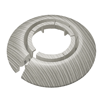 Розетты напольные d-25 мм Ясень серый Идеал 253