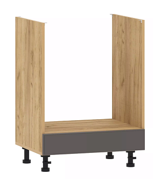 Тумба кухонная для техники "Вокс" 100.10 600 (Софт Графит, Дуб Крафт Золотой) без стол
