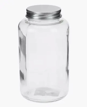 Бутылка ст 0,25л "Сильвер" h14см мет винт/кр (д/горла 3,3см осн 4,5х4,5см) 35541