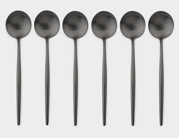 Набор ложек столовых 21,5 см "Фолк" черный   6 шт   9922706