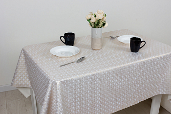 Клеенка PU Shine 140 см 478-1 Ромб золото на белом