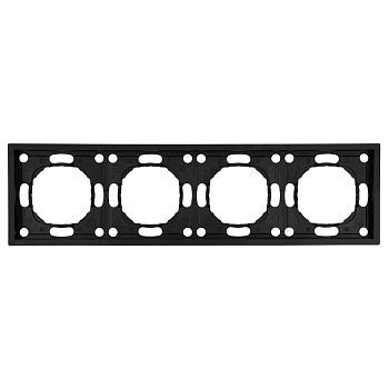 Рамка 4-м Эмили, PFR00-5004-05, черный уголь, soft touch *49861