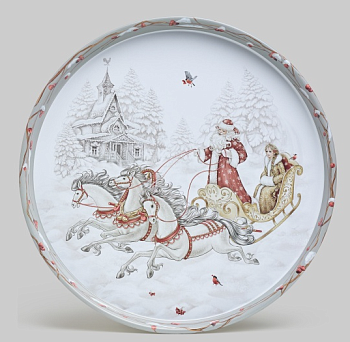 Поднос сервиров. AGNESS "CHRISTMAS COLLECTION " 33*2,1см 898-239