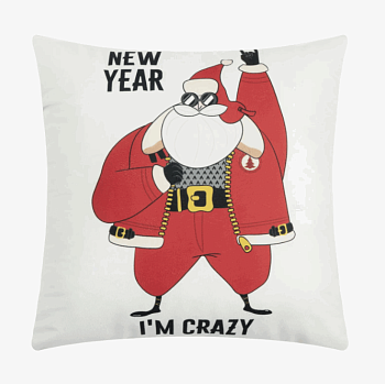 Подушка Этель "Crazy", 40*40 см, 100% п/э, велюр 7787597