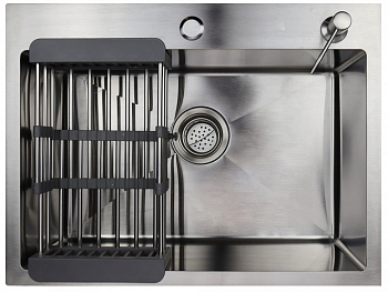 Мойка Премиум-класса 60*45, Сатин, (дозатор, коландер, сифон) SIRIUSLINE SL6045