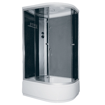 ***Кабина душевая ECO-20 Black (R) AQUARIUS 120*80*215 выс.под.40см тонир.стекло