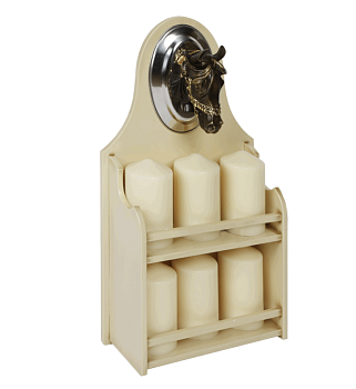 Полка настенная "Дублин"-6 (с набором из 6 свечей) (АС)