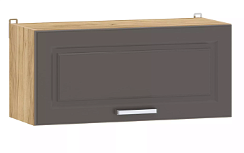 Шкаф навесной "Вокс" 100.38 800 (Софт Графит, Дуб Крафт Золотой) без столешницы