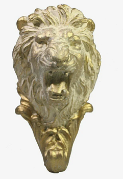 Изделие декоративное "Крючок Лев" слоновая кость +золото L6W6H12