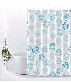 Занавеска для ванной SC-PE-37, полиэстер, р-р 180*180 см