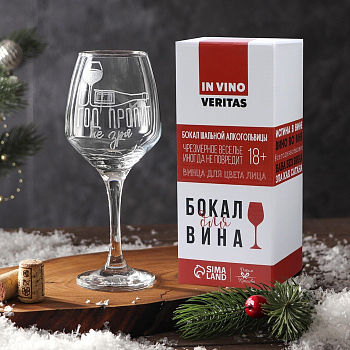 *Бокал для вина "Год пропит" 350 мл 6973970