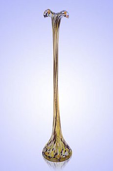 Ваза С-81 h 510мм (в стеклокрошку) Желто-оранж-корич